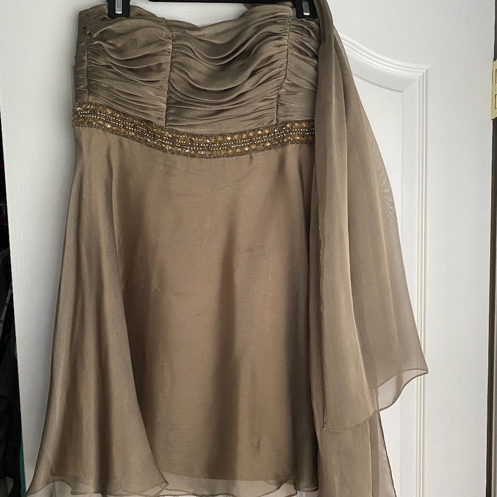 Adriana Pappel Strapless Cocktail Dress